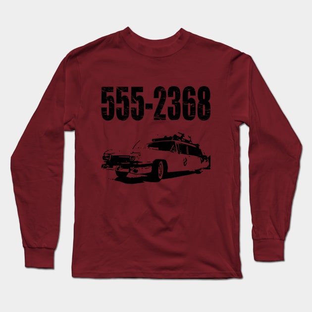 555-2368 (Who Ya Gonna Call)? Long Sleeve T-Shirt by Jimbanzee